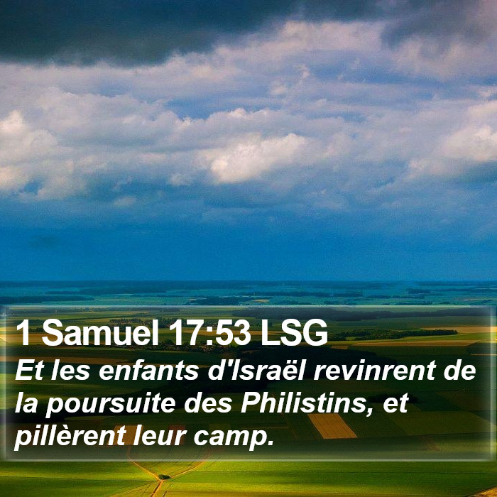 1 Samuel 17:53 LSG Bible Study