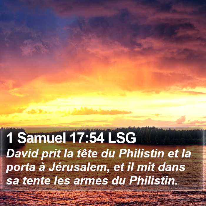 1 Samuel 17:54 LSG Bible Study