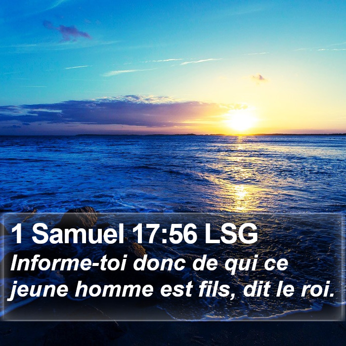 1 Samuel 17:56 LSG Bible Study