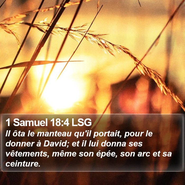 1 Samuel 18:4 LSG Bible Study