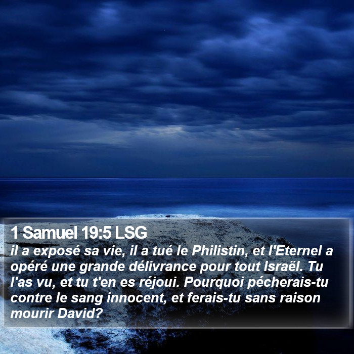 1 Samuel 19:5 LSG Bible Study