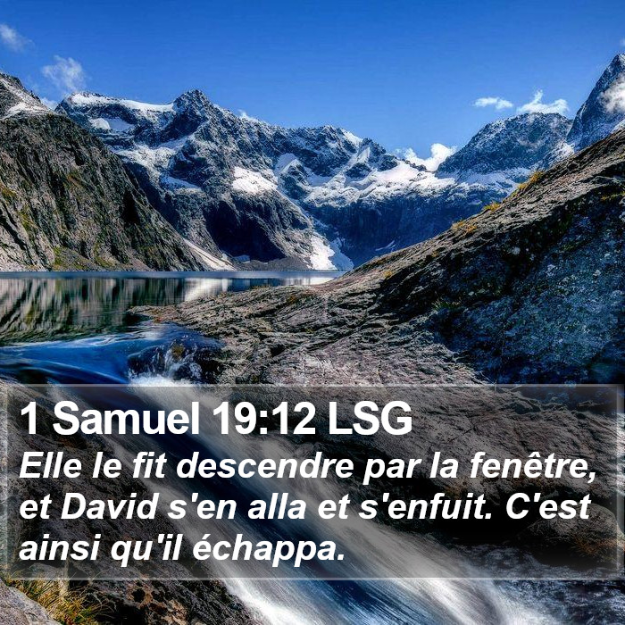 1 Samuel 19:12 LSG Bible Study