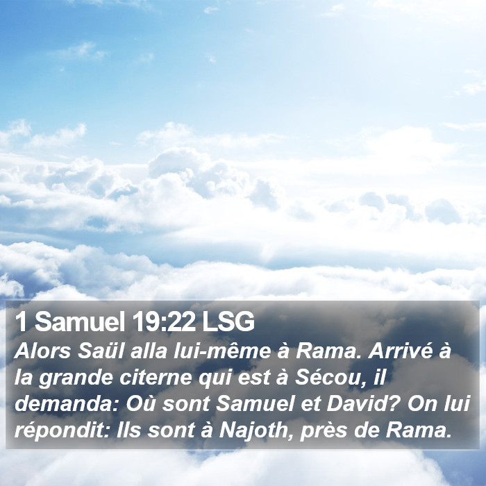 1 Samuel 19:22 LSG Bible Study