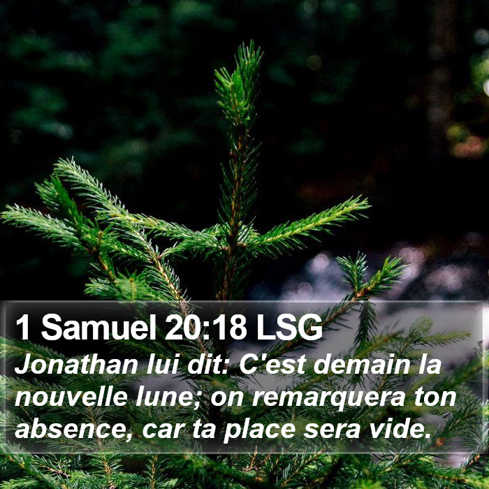 1 Samuel 20:18 LSG Bible Study