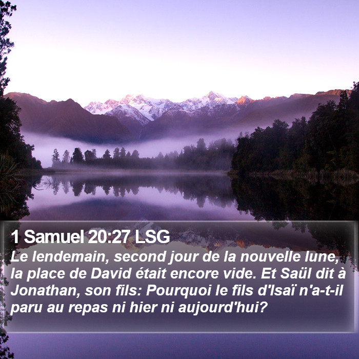 1 Samuel 20:27 LSG Bible Study