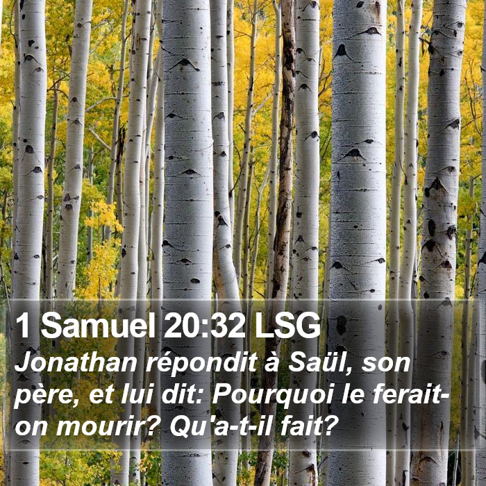 1 Samuel 20:32 LSG Bible Study