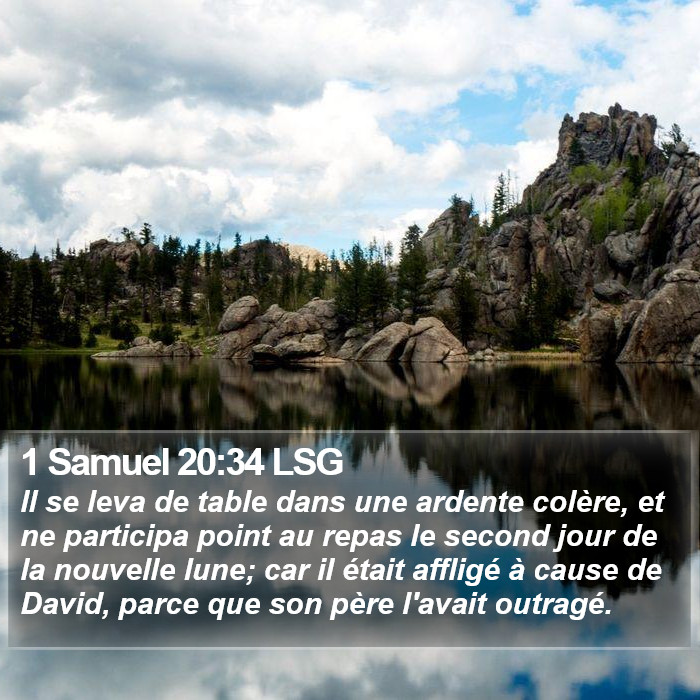 1 Samuel 20:34 LSG Bible Study