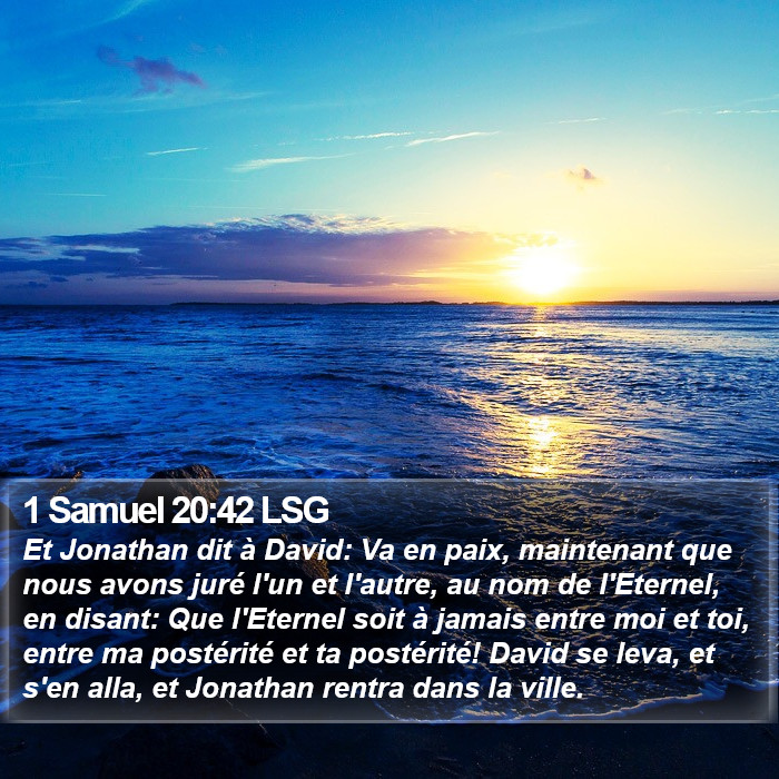 1 Samuel 20:42 LSG Bible Study