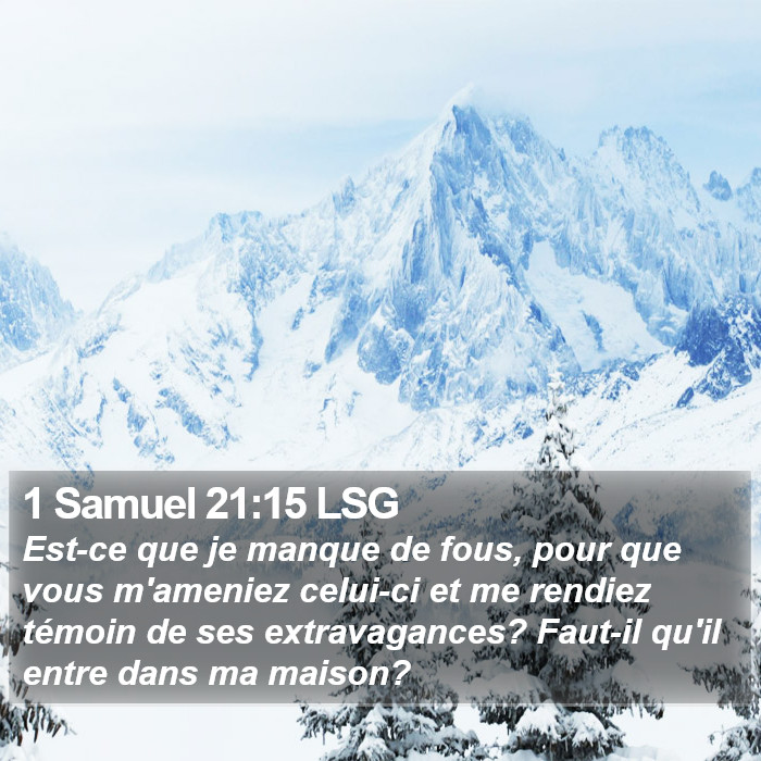 1 Samuel 21:15 LSG Bible Study
