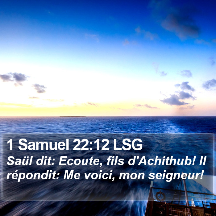 1 Samuel 22:12 LSG Bible Study