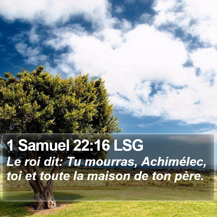 1 Samuel 22:16 LSG Bible Study