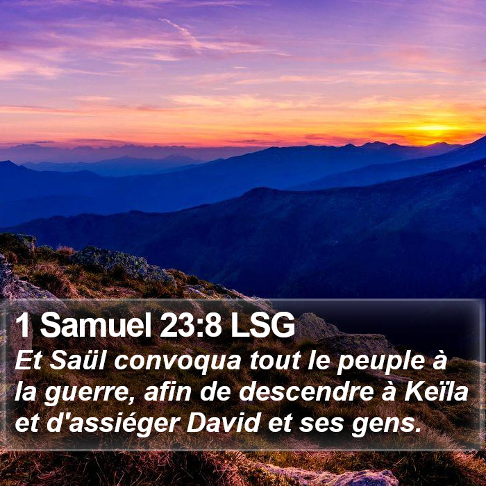 1 Samuel 23:8 LSG Bible Study