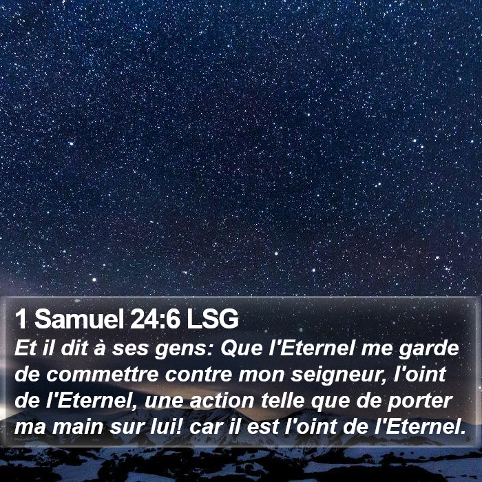 1 Samuel 24:6 LSG Bible Study