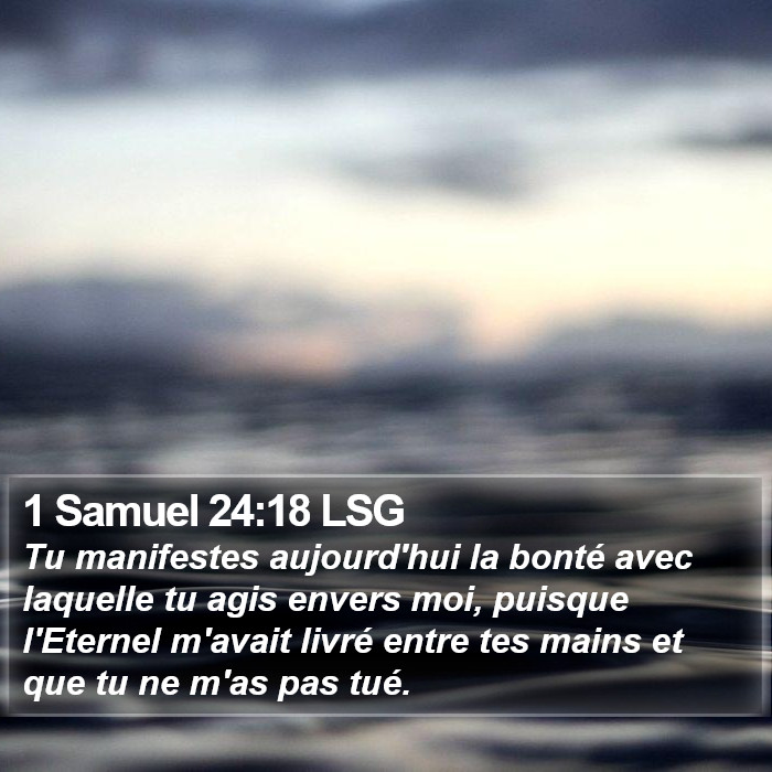 1 Samuel 24:18 LSG Bible Study
