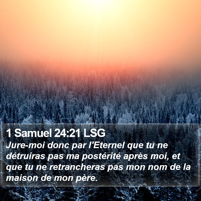 1 Samuel 24:21 LSG Bible Study