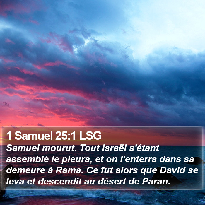 1 Samuel 25:1 LSG Bible Study