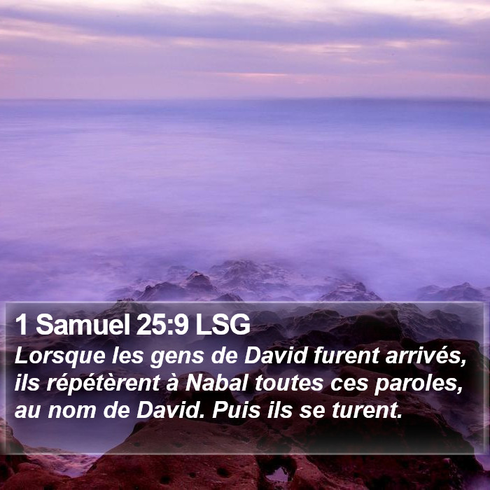 1 Samuel 25:9 LSG Bible Study