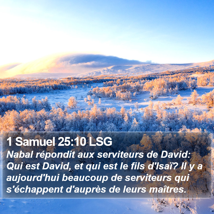 1 Samuel 25:10 LSG Bible Study