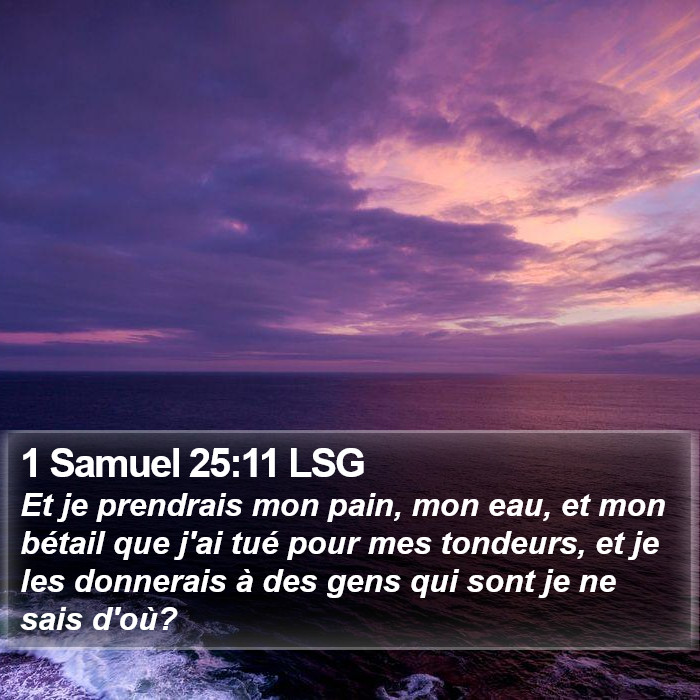 1 Samuel 25:11 LSG Bible Study