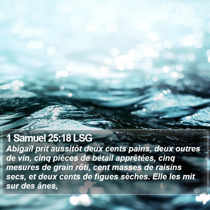 1 Samuel 25:18 LSG Bible Study