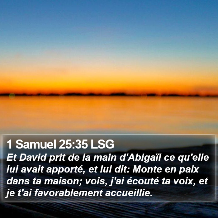 1 Samuel 25:35 LSG Bible Study