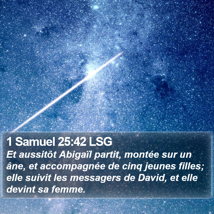 1 Samuel 25:42 LSG Bible Study