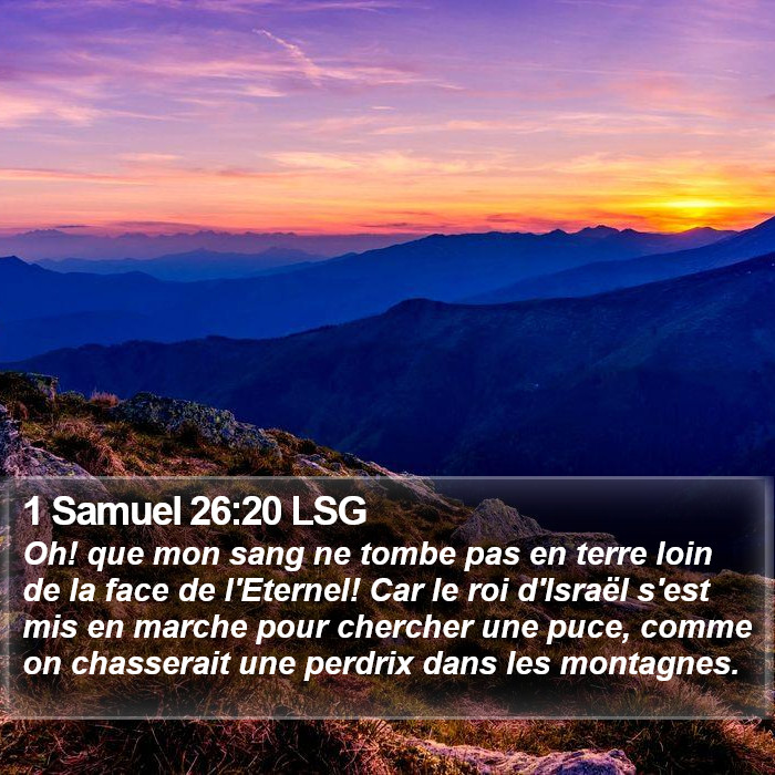 1 Samuel 26:20 LSG Bible Study