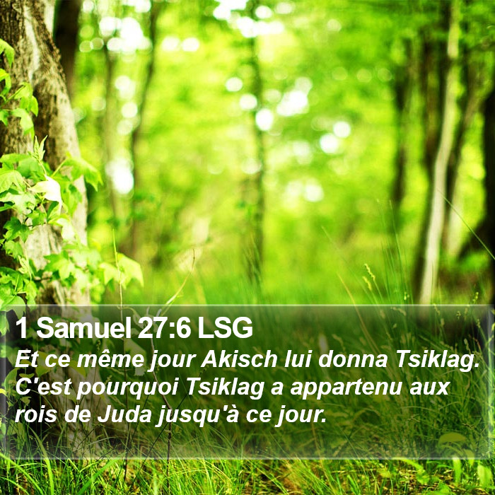 1 Samuel 27:6 LSG Bible Study