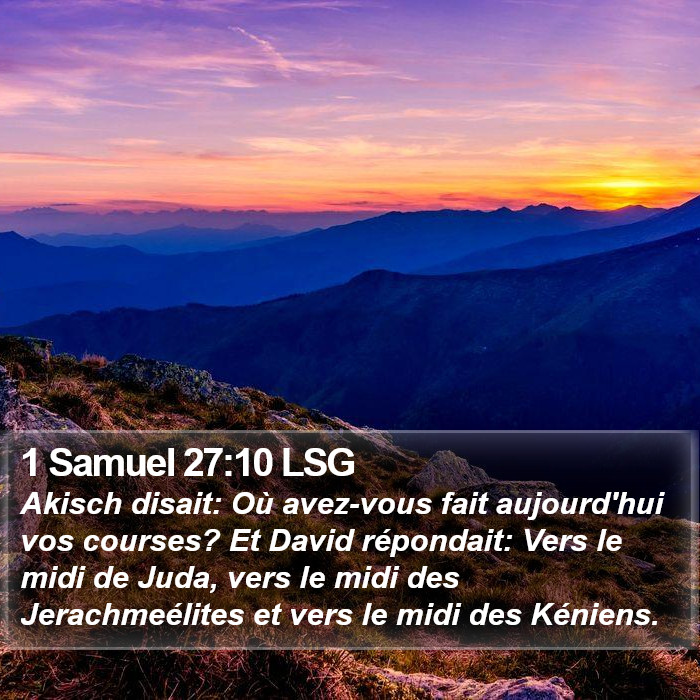 1 Samuel 27:10 LSG Bible Study