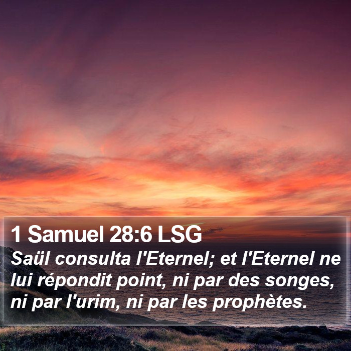 1 Samuel 28:6 LSG Bible Study