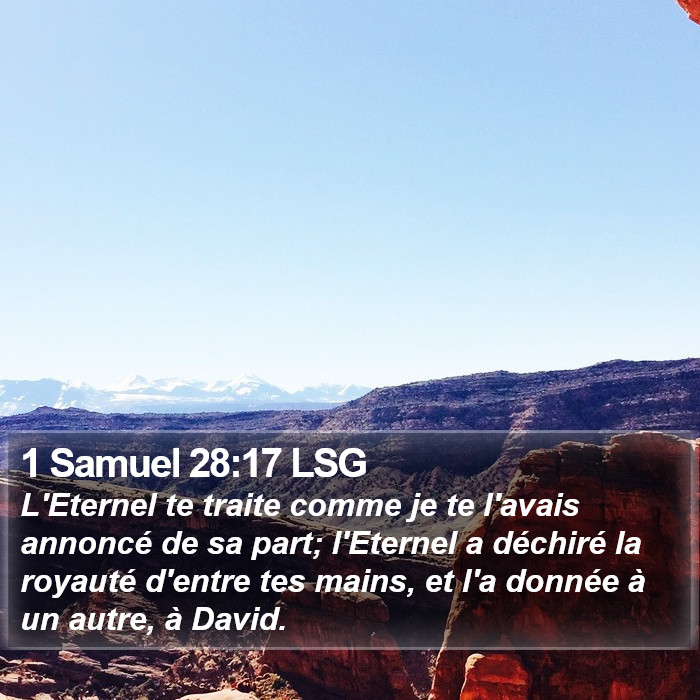 1 Samuel 28:17 LSG Bible Study