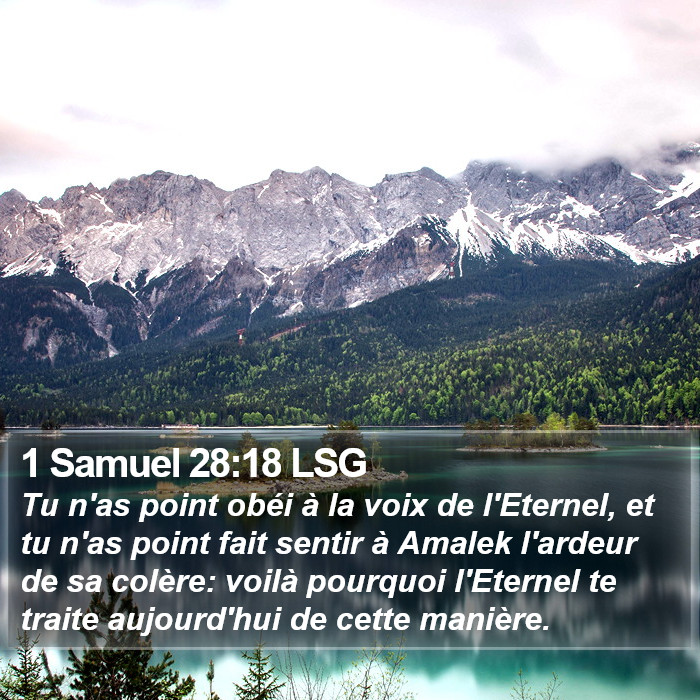 1 Samuel 28:18 LSG Bible Study
