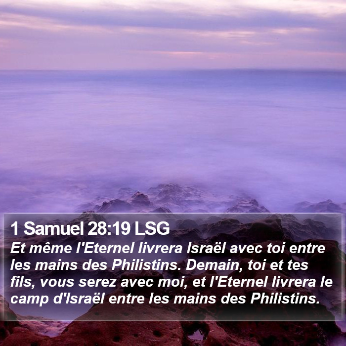 1 Samuel 28:19 LSG Bible Study