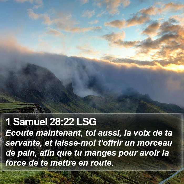 1 Samuel 28:22 LSG Bible Study