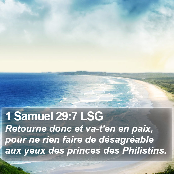 1 Samuel 29:7 LSG Bible Study