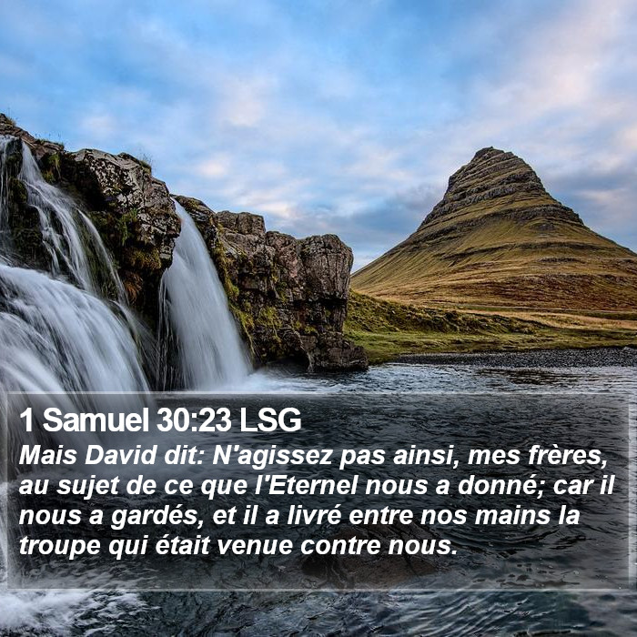1 Samuel 30:23 LSG Bible Study
