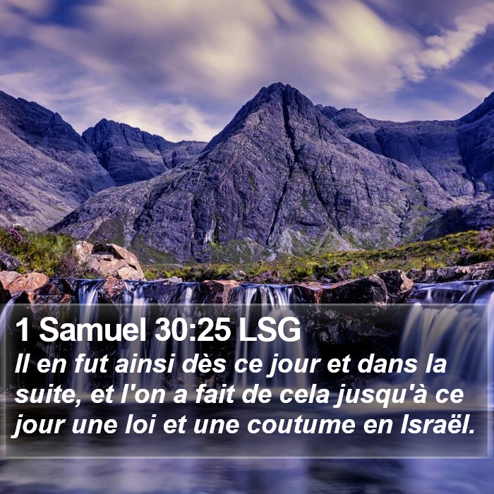 1 Samuel 30:25 LSG Bible Study