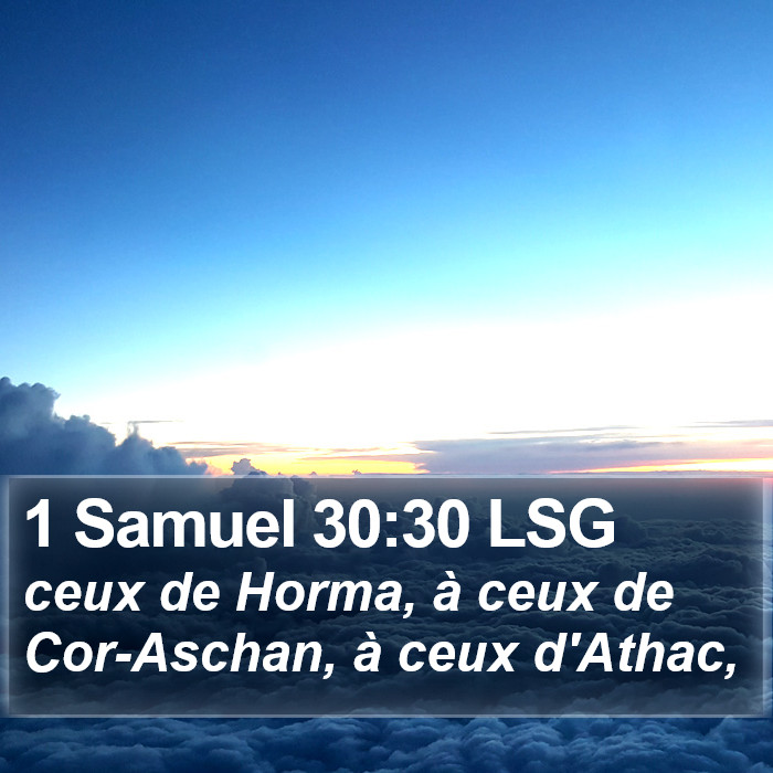 1 Samuel 30:30 LSG Bible Study