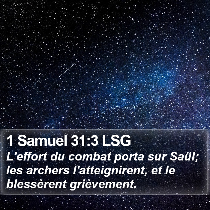 1 Samuel 31:3 LSG Bible Study