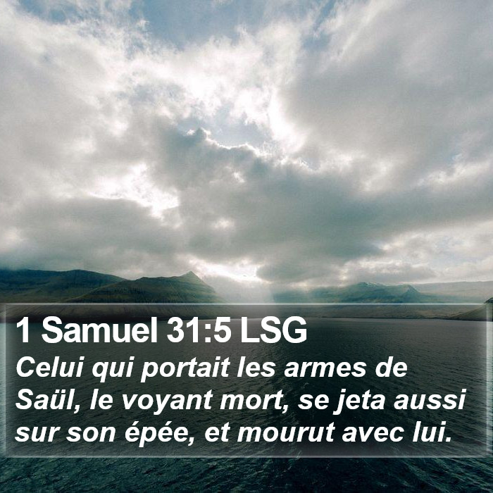 1 Samuel 31:5 LSG Bible Study