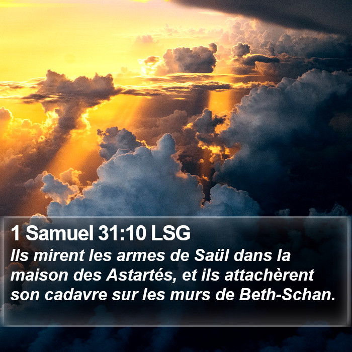 1 Samuel 31:10 LSG Bible Study