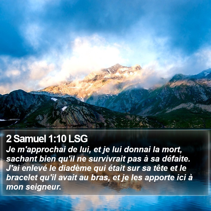 2 Samuel 1:10 LSG Bible Study