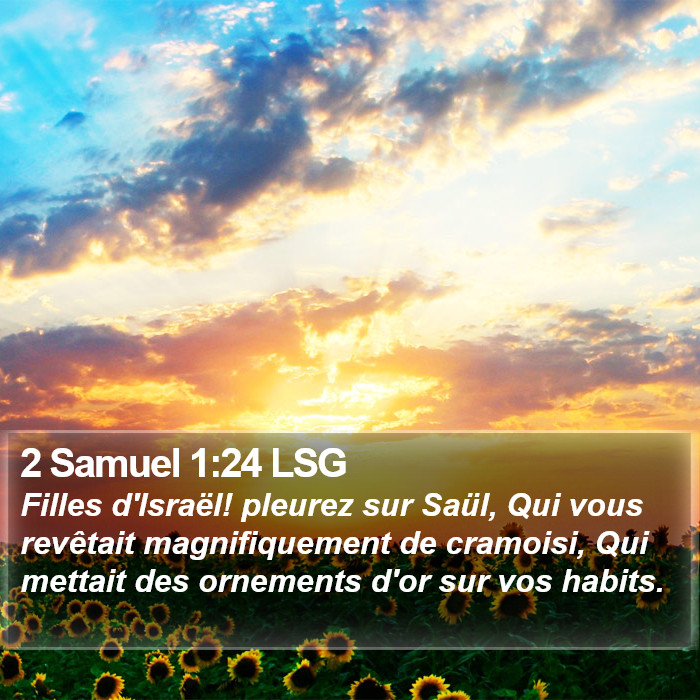 2 Samuel 1:24 LSG Bible Study