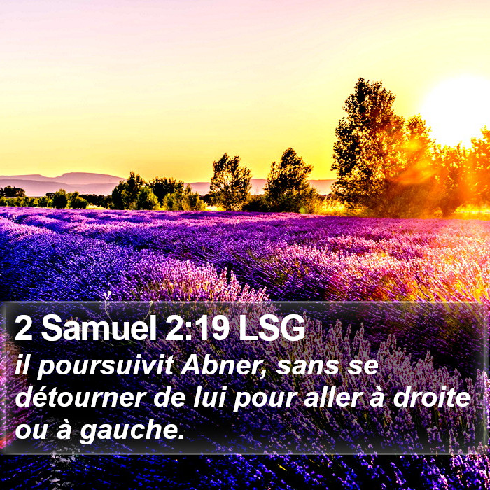 2 Samuel 2:19 LSG Bible Study