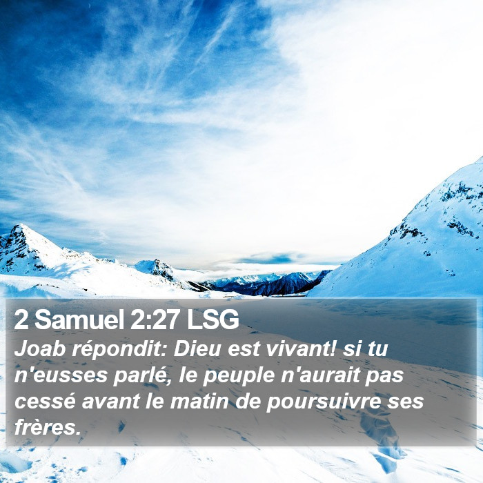 2 Samuel 2:27 LSG Bible Study