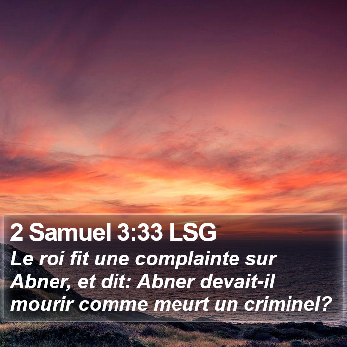 2 Samuel 3:33 LSG Bible Study