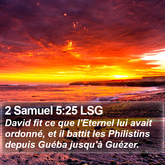2 Samuel 5:25 LSG Bible Study