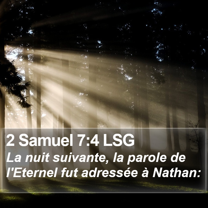 2 Samuel 7:4 LSG Bible Study