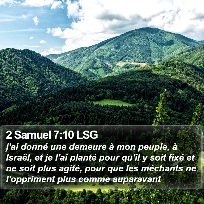 2 Samuel 7:10 LSG Bible Study