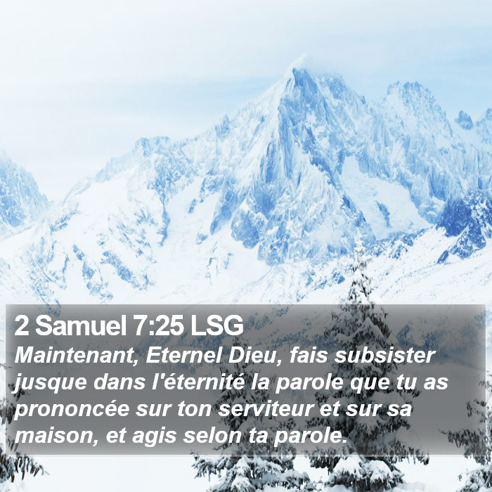2 Samuel 7:25 LSG Bible Study